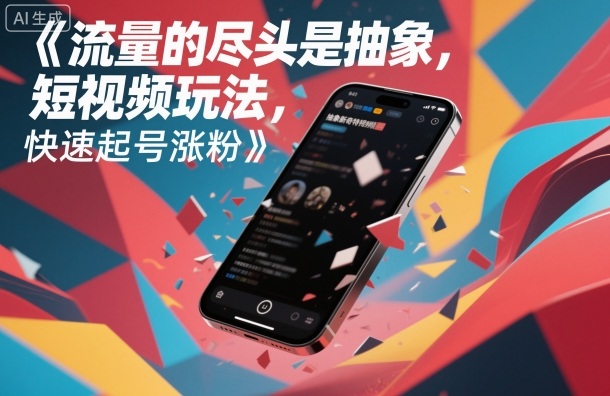流量的尽头是抽象，抽象新奇特短视频玩法，快速起号涨粉-景枢聚合