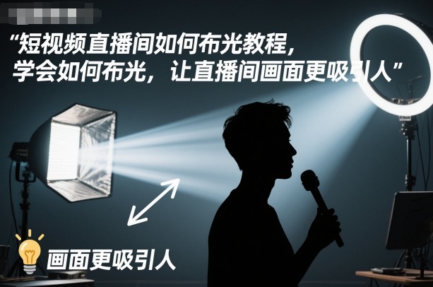 短视频直播间如何布光教程,学会如何布光,让直播间画面更吸引人-景枢聚合