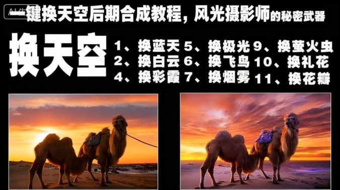 一键换天空后期合成教程,风光摄影师的秘密武器-景枢聚合