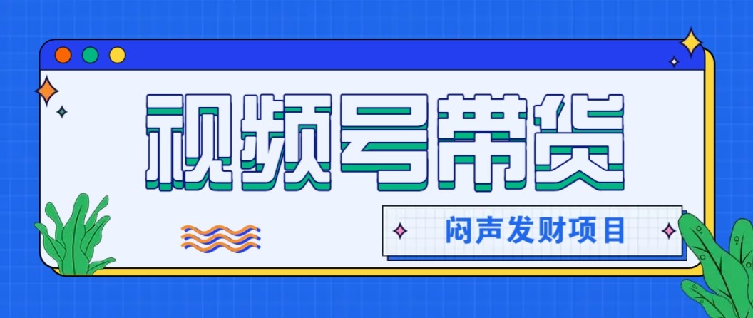 微信视频号带货项目，轻松日赚赚2000+，这个挣钱入口很多伙伴都在闷声发财-景枢聚合