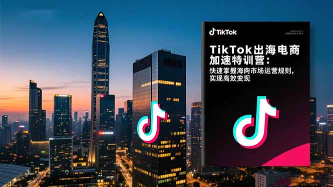 TikTok出海电商加速特训营：快速掌握海外市场运营规则，实现高效变现-景枢聚合