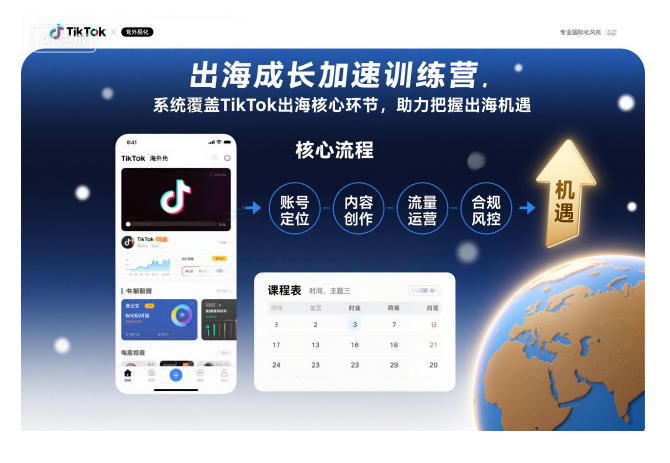 出海成长加速训练营，系统覆盖TikTok出海核心环节，助力把握出海机遇(更新)-景枢聚合